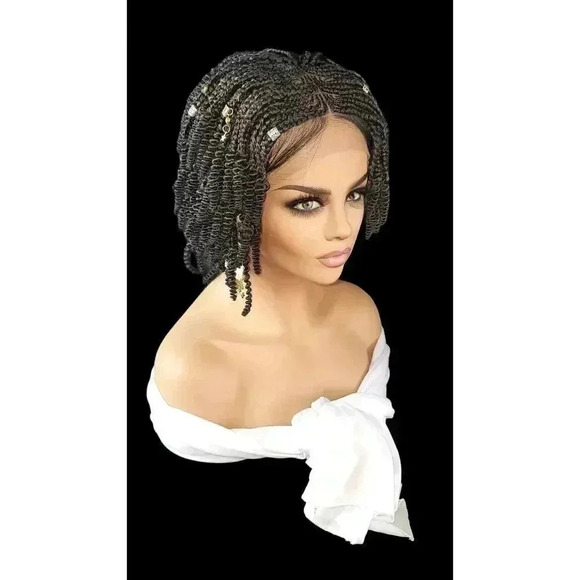 ✨FLASH SALE✨ Handmade Short Bob Braided Wig – 20% Off | Full Lace, No Pain - Picture 11 of 16